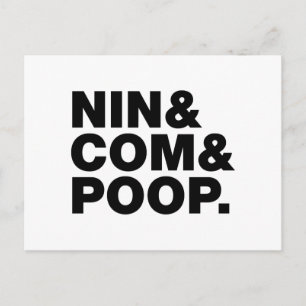 NIN & COM & POOP. BRIEFKAART