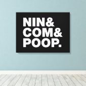 NIN & COM & POOP. CANVAS AFDRUK (Insitu (Houten vloer))
