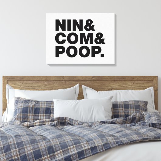NIN & COM & POOP. CANVAS AFDRUK (Insitu (Slaapkamer))