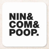 NIN & COM & POOP. KARTONNEN ONDERZETTERS (Voorkant)