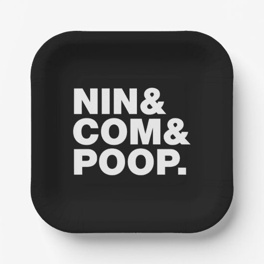 NIN & COM & POOP. PAPIEREN BORDJE (Voorkant)