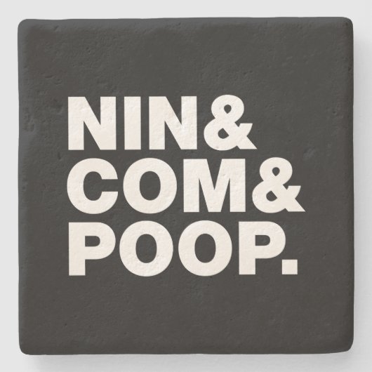 NIN & COM & POOP. STENEN ONDERZETTER (Voorkant)