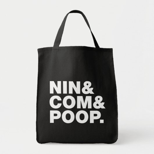 NIN & COM & POOP. TOTE BAG (Voorkant)