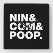 NIN & COM & POOP. VIERKANTE KLOK (Voorkant)