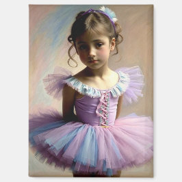 Niña bailarina con tutu de color lila y azul claro magneet