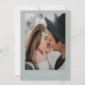 NINA Boho Sage Green Arched Photo Save the Date Kaart (Achterkant)