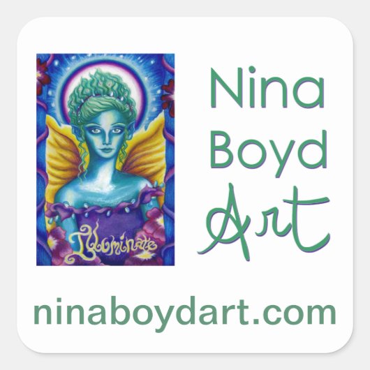 Nina Boyd Art sticker (vierkant) (Voorkant)