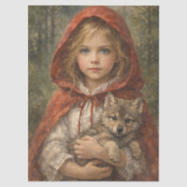 Niña con lobo tissuepapier