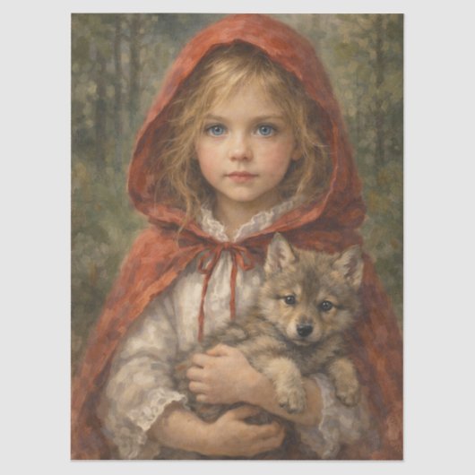 Niña con lobo tissuepapier (Voorkant)