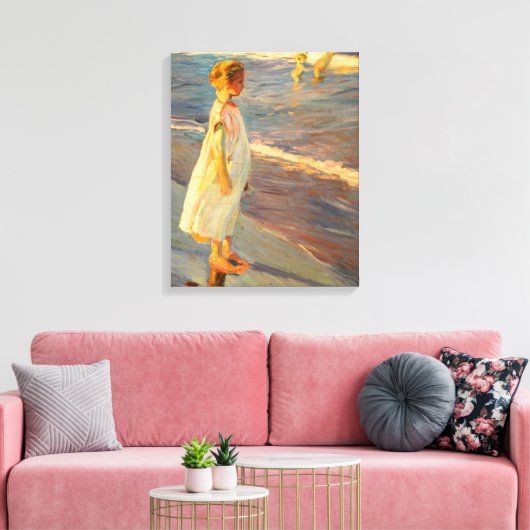 Niña door Joacquin Sorolla Canvas Afdruk (Insitu (Woonkamer))