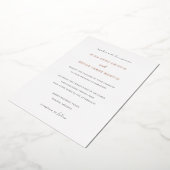 Nina eenvoudige elegante bruiloft folie uitnodiging (Gedraaid)