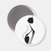 Nina Fluwelen Magneet :: SoHo Kat In De Spotlight (Voorkant / Achterkant)