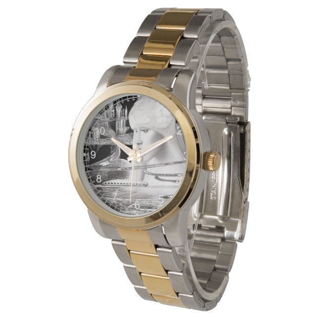 Nina Future Two-Tone Armband Horloge (Gekanteld)