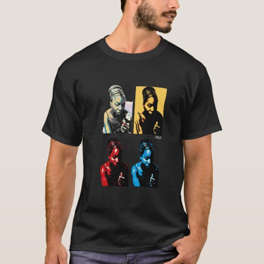 nina jazz blues fan art t-shirt (Voorkant)