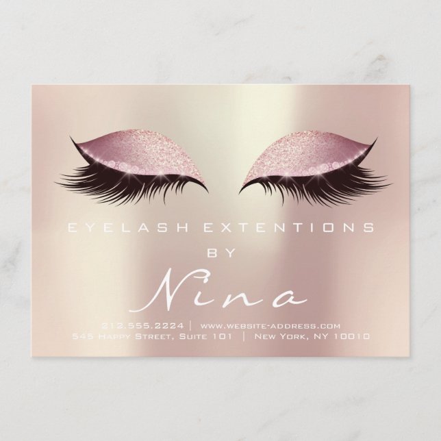 Nina Lashes Extension Natercare Instruction Pink (Voorkant)
