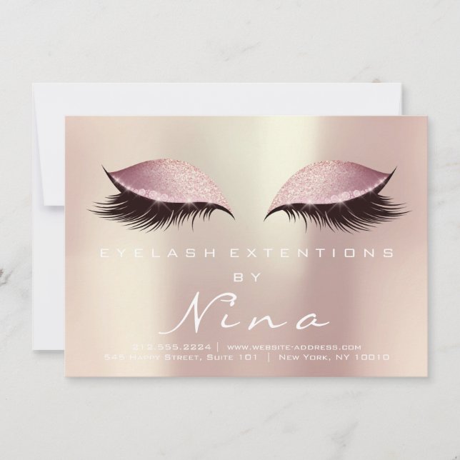 Nina Lashes Extension Natercare Instruction Pink (Voorkant)