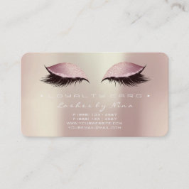 Nina Loyalty Kaart 6 Beauty Lashes Roos Pink Gold