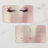 Nina Loyalty Kaart 6 Beauty Lashes Roos Pink Gold (Voorkant / Achterkant)