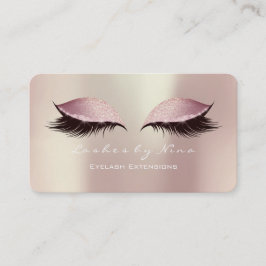 Nina Makeup Eyebrow Lashes Glitter Pink Luxury Visitekaartje