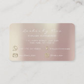 Nina Makeup Eyebrow Lashes Glitter Pink Luxury Visitekaartje (Achterkant)