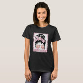 Nina Messy Bun Bleaches Groovy Hippie Flower Mothe T-shirt (Voorkant volledig)