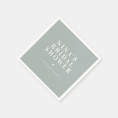 NINA Minimalistische Boheemse Saliegroene Bruiloft Servet (Hoek)