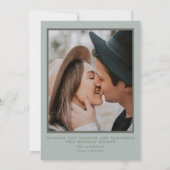 NINA Modern Boho Sage Green Photo-kerstkaart Kaart (Achterkant)