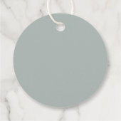 NINA Modern Boho Sage Green Pop IT Baby shower Bedankjes Labels (Achterkant)