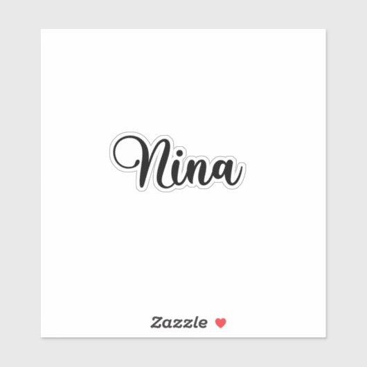 Nina Naam - Handgeschreven kalligrafie Sticker (Vel)