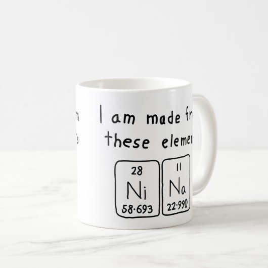 Nina Periodieke Naam mok (Voorkant rechts)