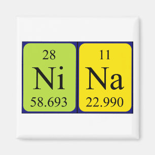 Nina periodieke table name magnet