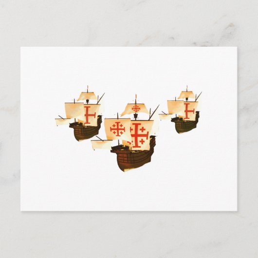 Nina Pinta en Santa Maria Briefkaart (Voorkant)