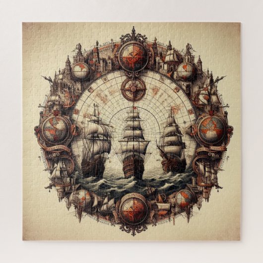 Nina - Pinta - Santa Maria - Christopher Columbus Legpuzzel (Verticaal)