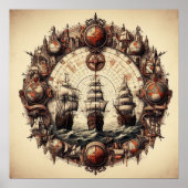 Nina - Pinta - Santa Maria - Christopher Columbus Poster (Voorkant)