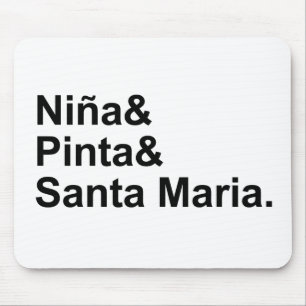 Nina Pinta Santa Maria Schip van Christoffel Col Muismat