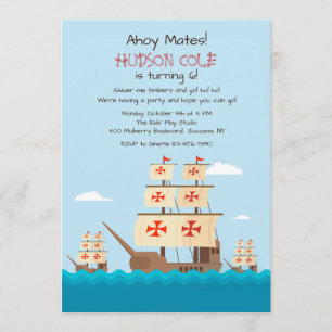 Niña, Pita en de uitnodiging van Santa Maria