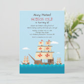 Niña, Pita en Santa Maria Uitnodiging (Staand voorkant)