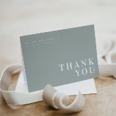 NINA | Sage Green Bohemian Minimal Hartelijk dank Bedankkaart