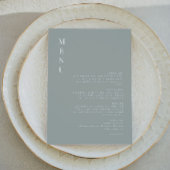 NINA | Sage Green Modern Minimalist Boho Menu Kaart