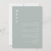 NINA | Sage Green Modern Minimalist Boho Menu Kaart (Voorkant)