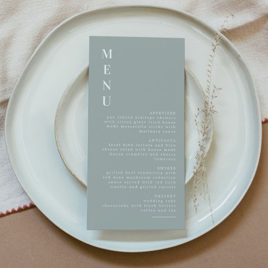 NINA Sage Groen Boho Modern Minimalistisch Menu