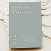 NINA Sage Groen Modern Minimalistisch Boho Bruilof Kaart