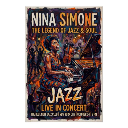 Nina Simone Live Perfect Poster (Voorkant)