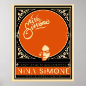 Nina Simone Oranje Poster (Voorkant)