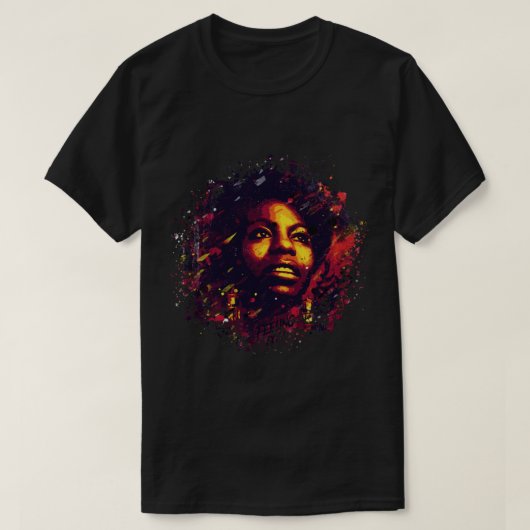 Nina Simone POP ART Old School Collectie Classi T-shirt (Design voorkant)