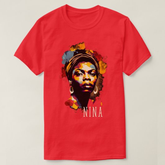 Nina Simone Splash T-shirt (Design voorkant)