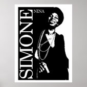 Nina Simone Stencil Art Poster (Voorkant)