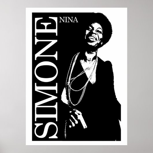 Nina Simone Stencil Art Poster (Voorkant)