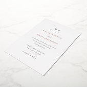 Nina Simple Elegant Wedding Sla de datum op Folie Uitnodiging (Gedraaid)