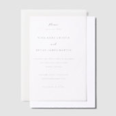 Nina Simple Elegant Wedding Sla de datum op Vellum Uitnodigingen (Offset)